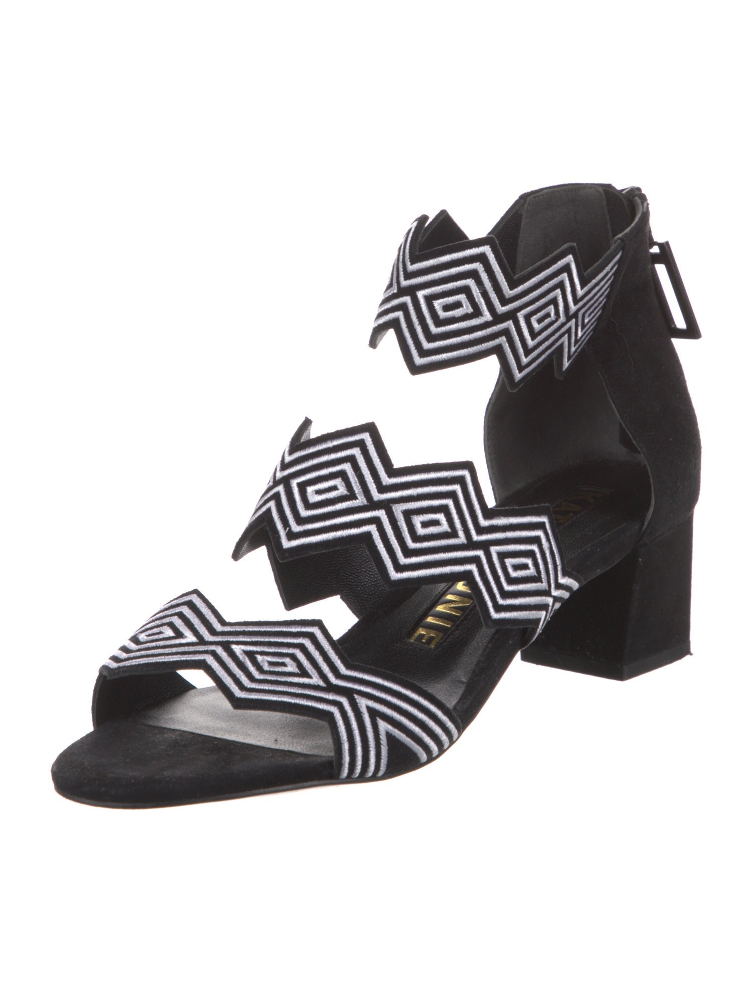Kat Maconie Suede Printed Sandals