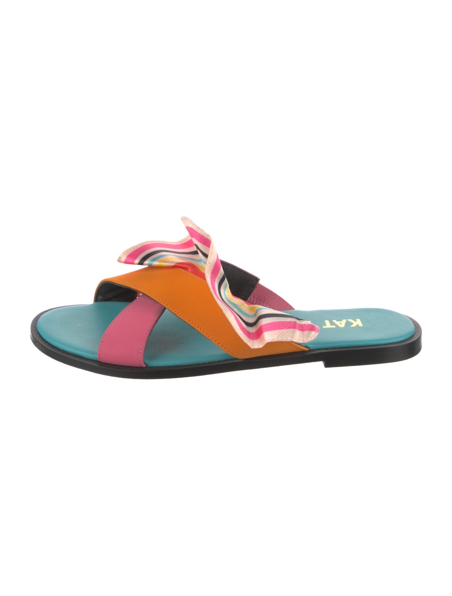 Kat Maconie Leather Printed Slides