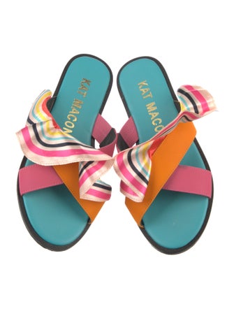 Kat Maconie Leather Printed Slides