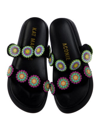 Kat Maconie Leather Patterned Slides