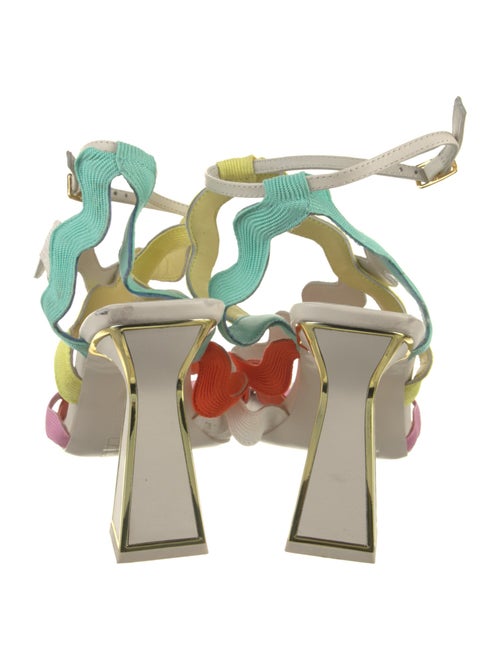 Kat Maconie Leather Colorblock Pattern Sandals