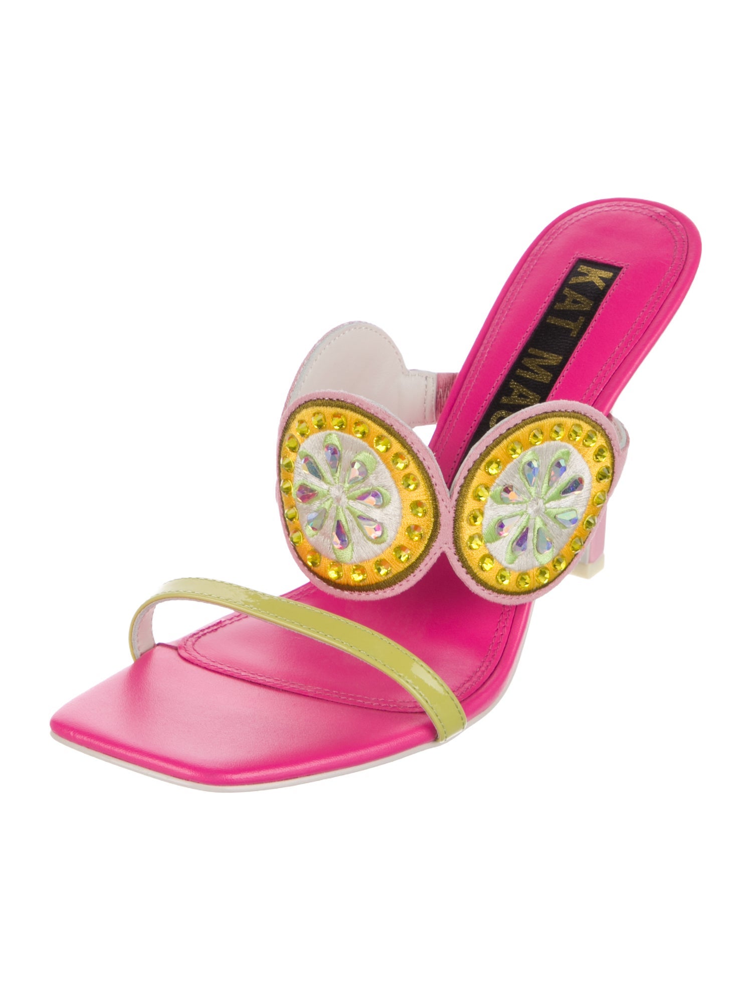 Kat Maconie Leather Patterned Slides