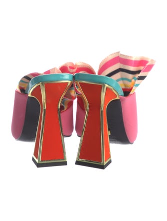 Kat Maconie Leather Striped Slides