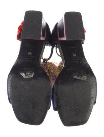 Kat Maconie Leather Printed Slingback Sandals