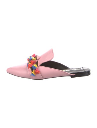 Kat Maconie Leather Beaded Accents Mules