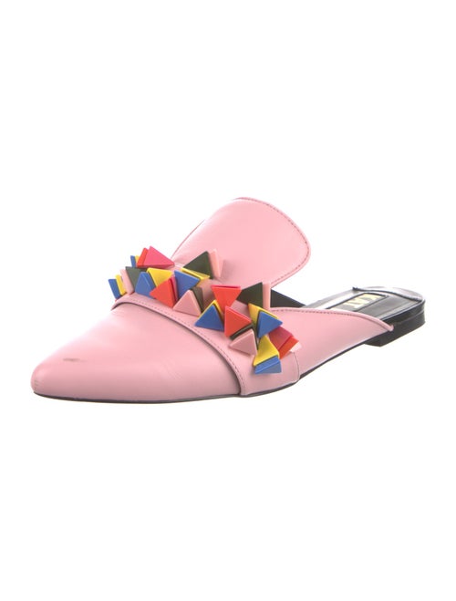 Kat Maconie Leather Beaded Accents Mules