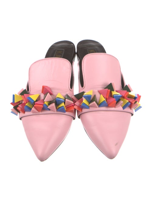 Kat Maconie Leather Beaded Accents Mules