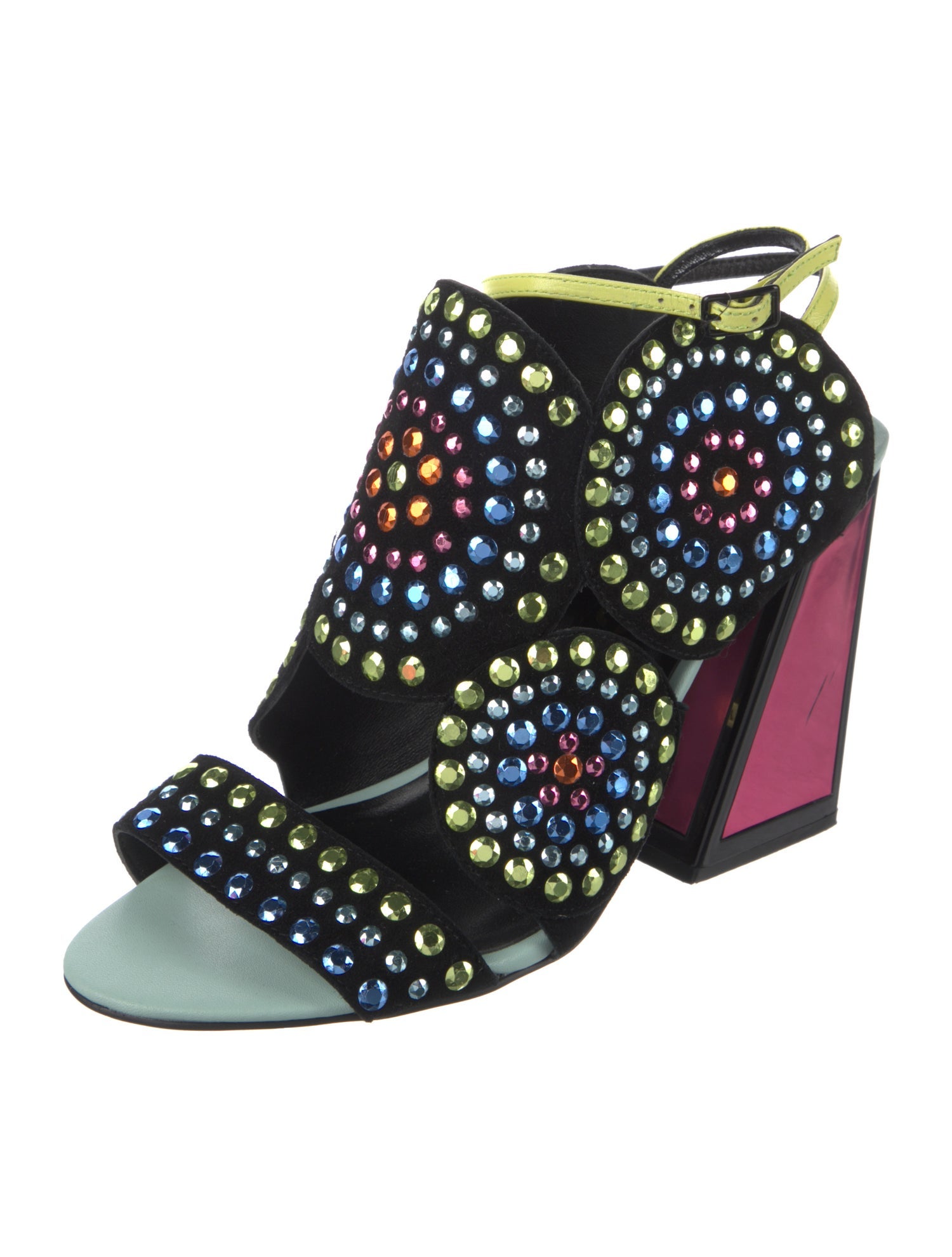 Kat Maconie Suede Studded Accents Sandals