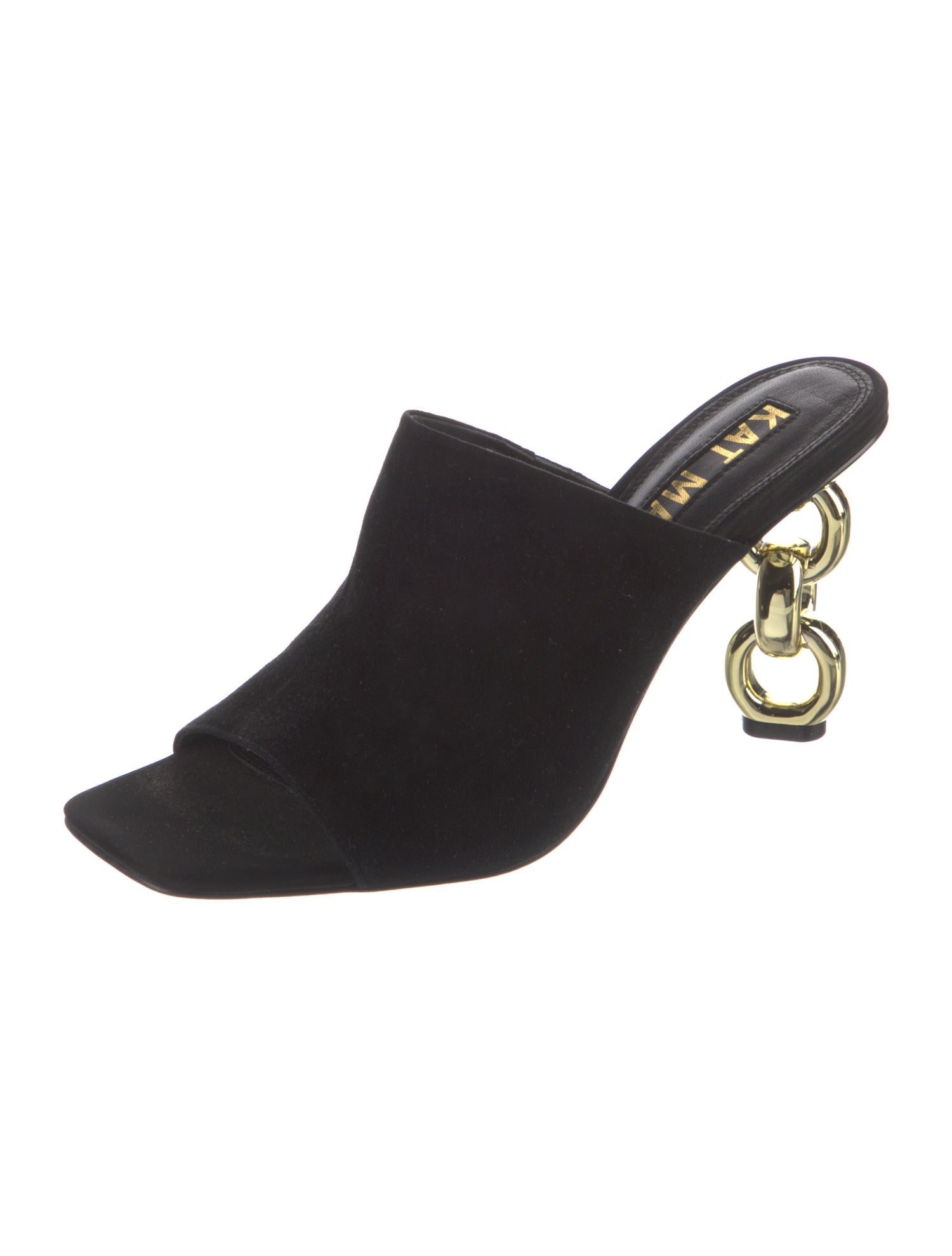 Kat Maconie Suede Colorblock Pattern Mules