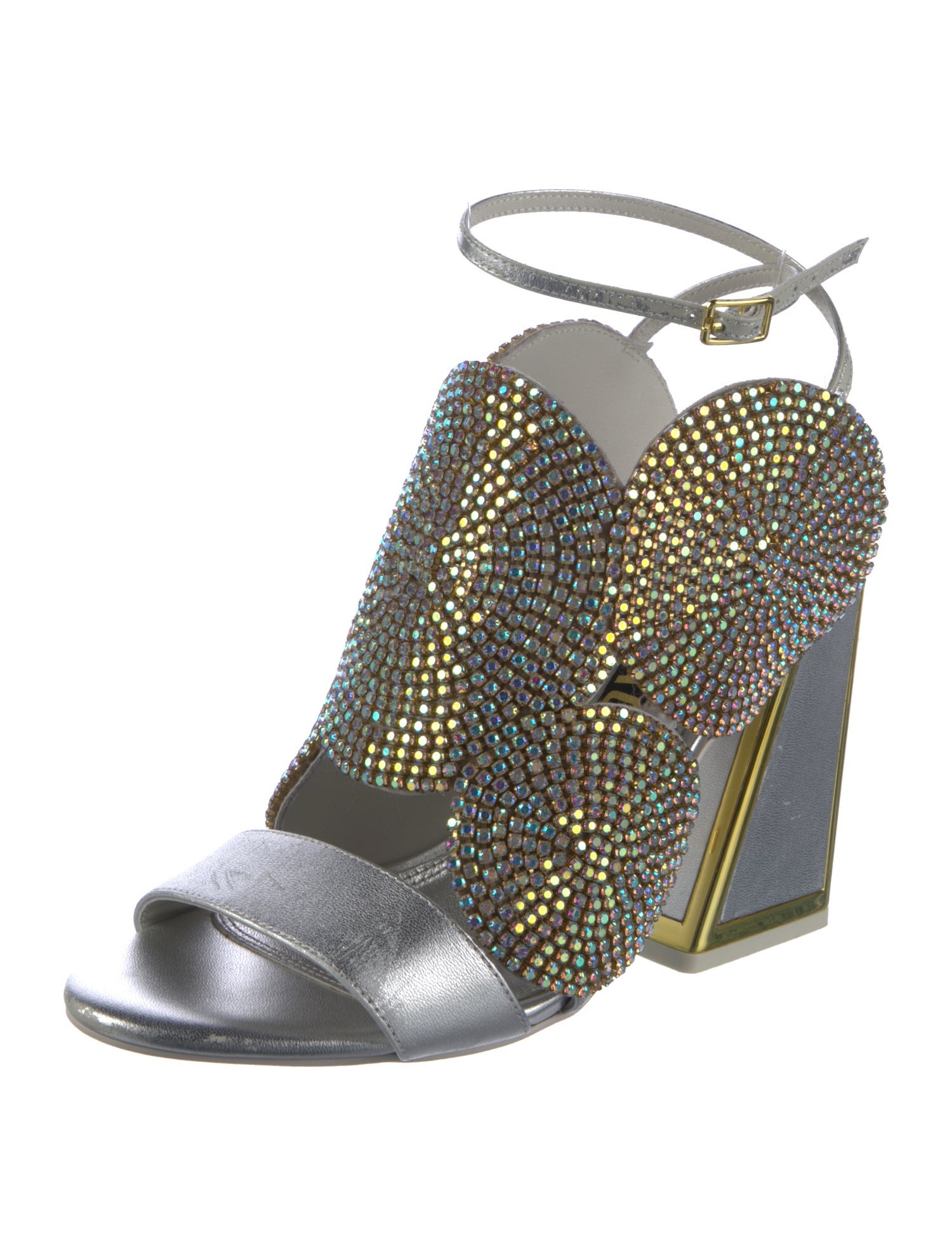 Kat Maconie Leather Crystal Embellishments Mules