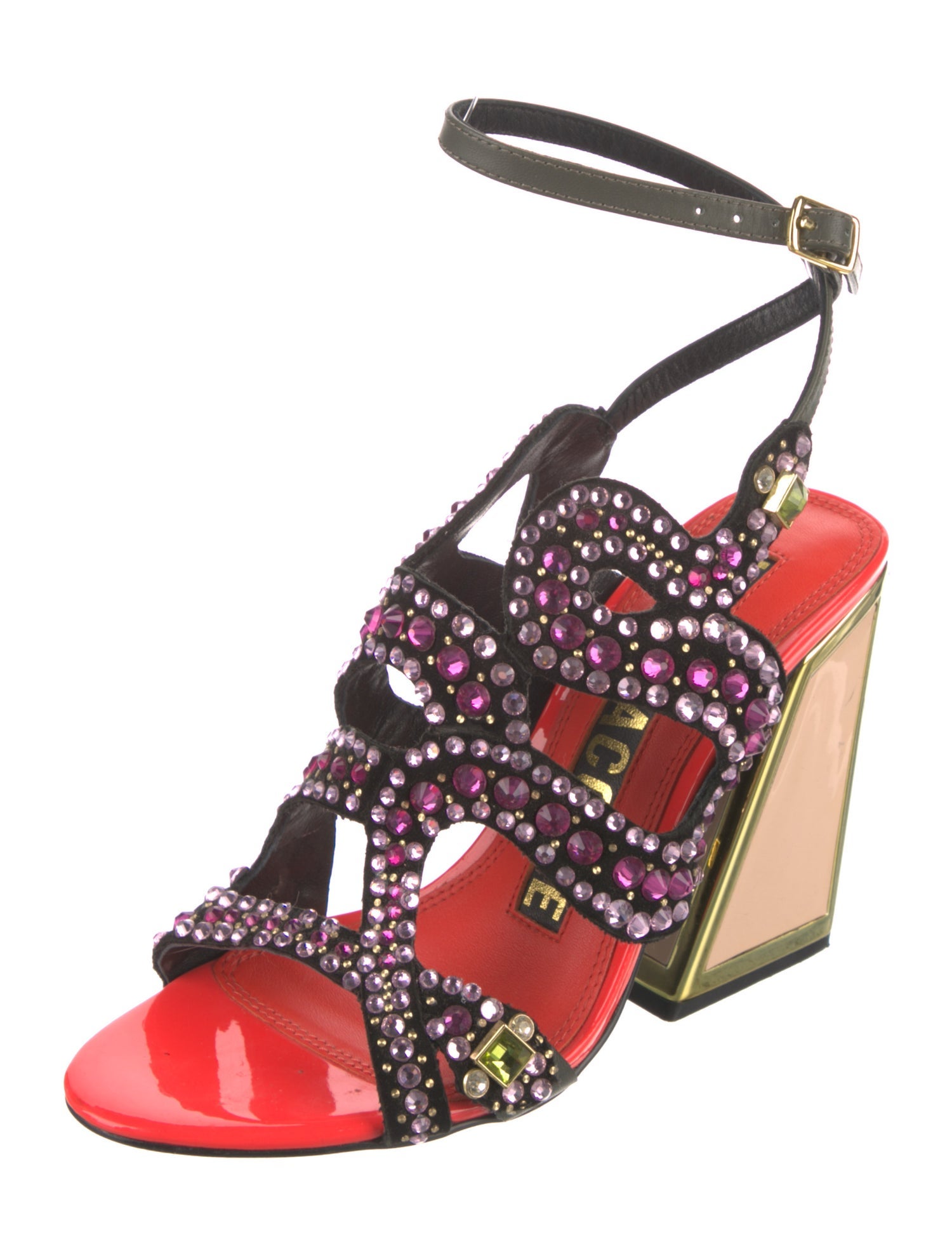 Kat Maconie Suede Printed Sandals
