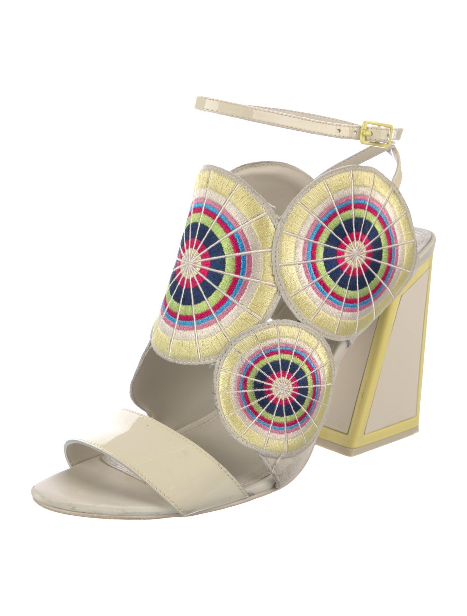 Kat Maconie Suede Printed Sandals