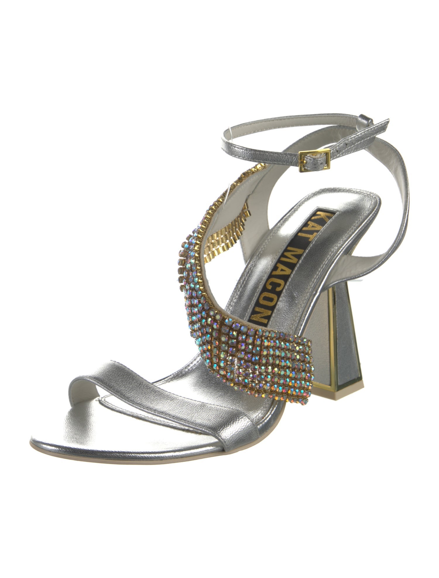 Kat Maconie Leather Patterned Slingback Sandals