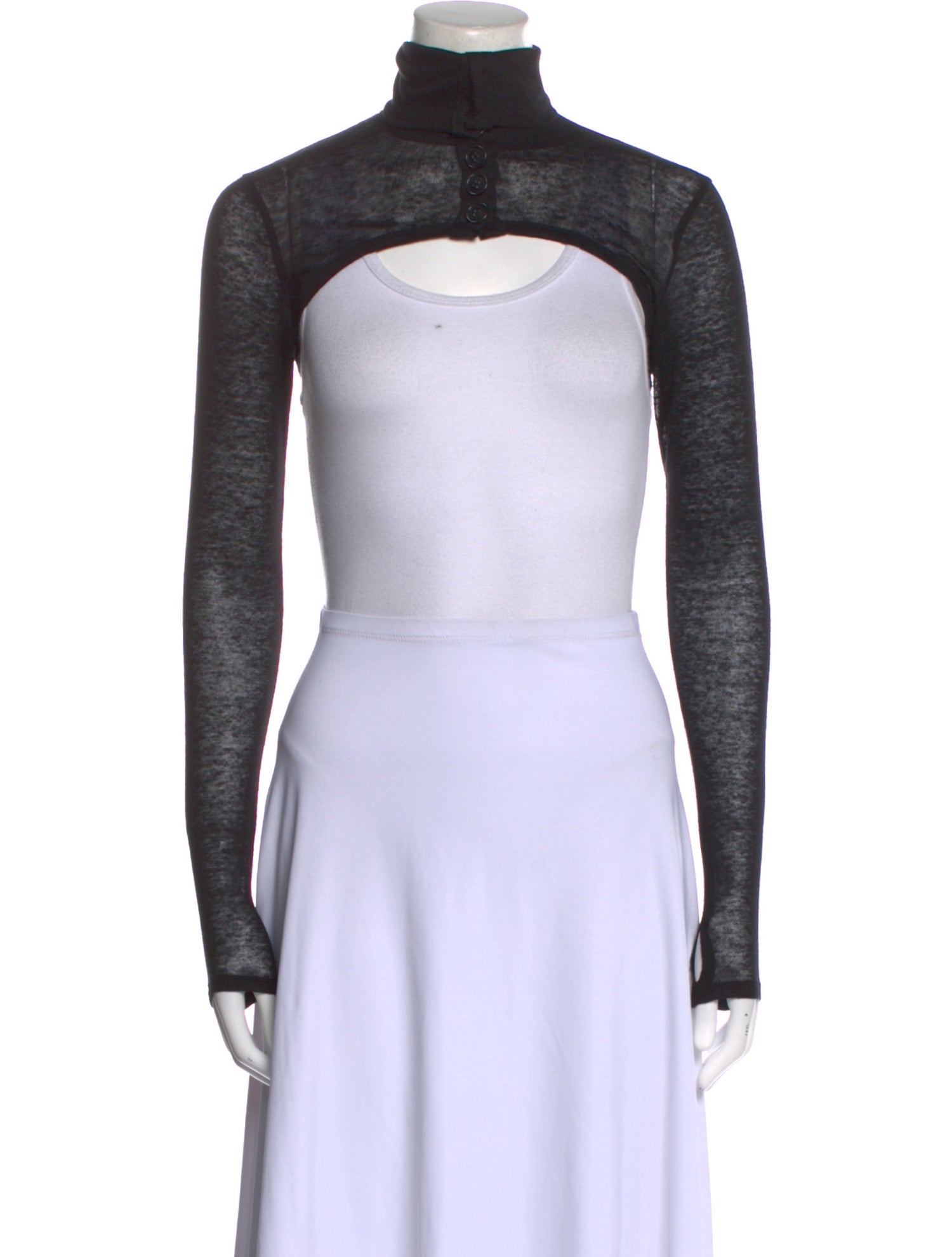 KIMHĒKIM Turtleneck Long Sleeve Crop Top