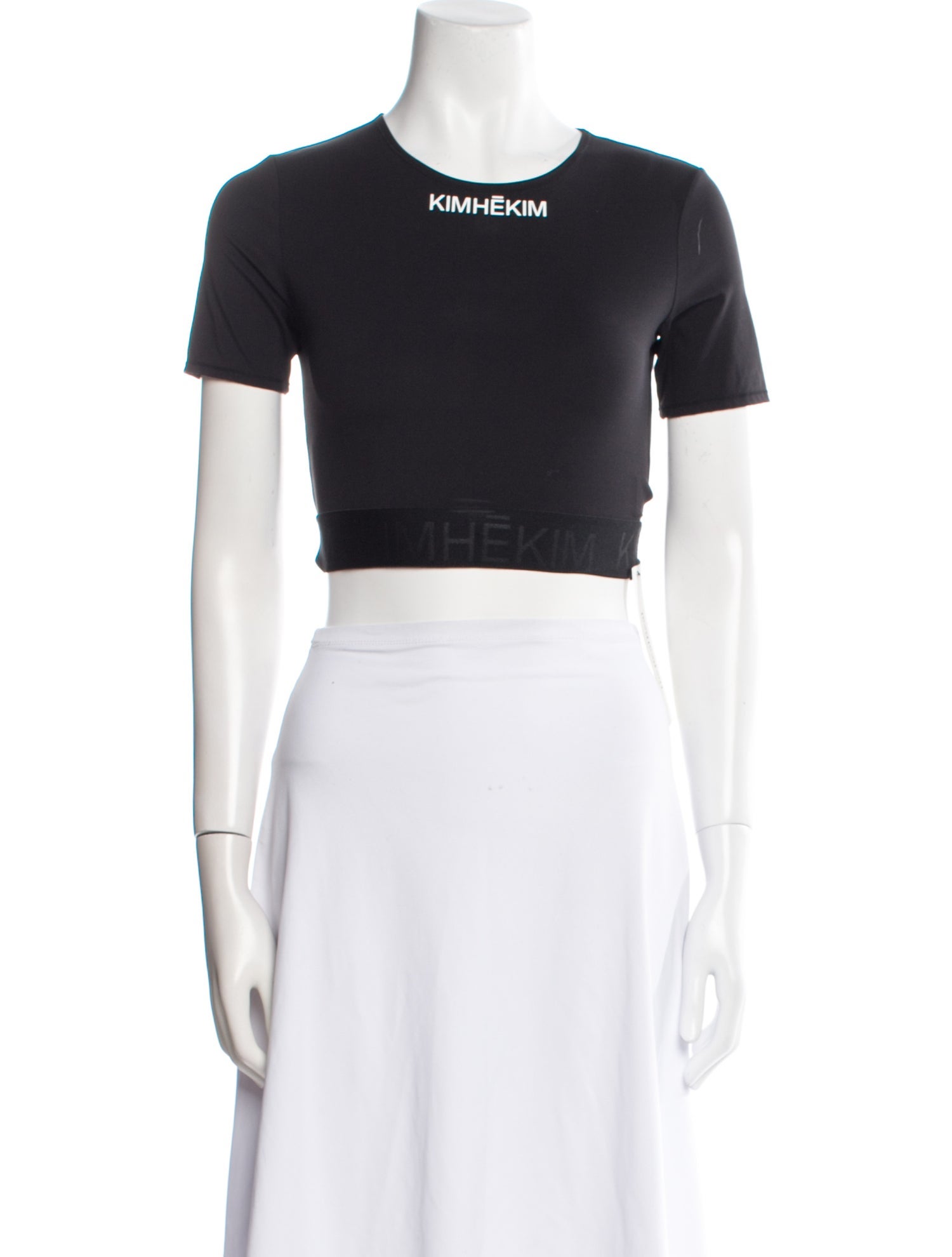 KIMHĒKIM Crew Neck Short Sleeve Crop Top