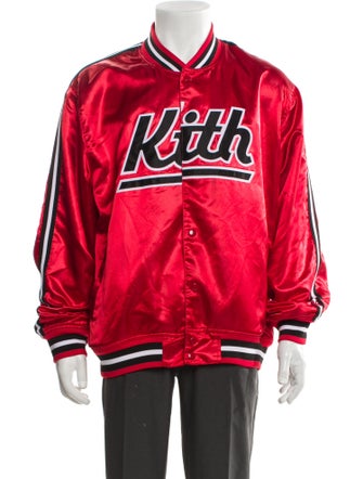 KITH x Mitchell & Ness Striped Varsity Jacket