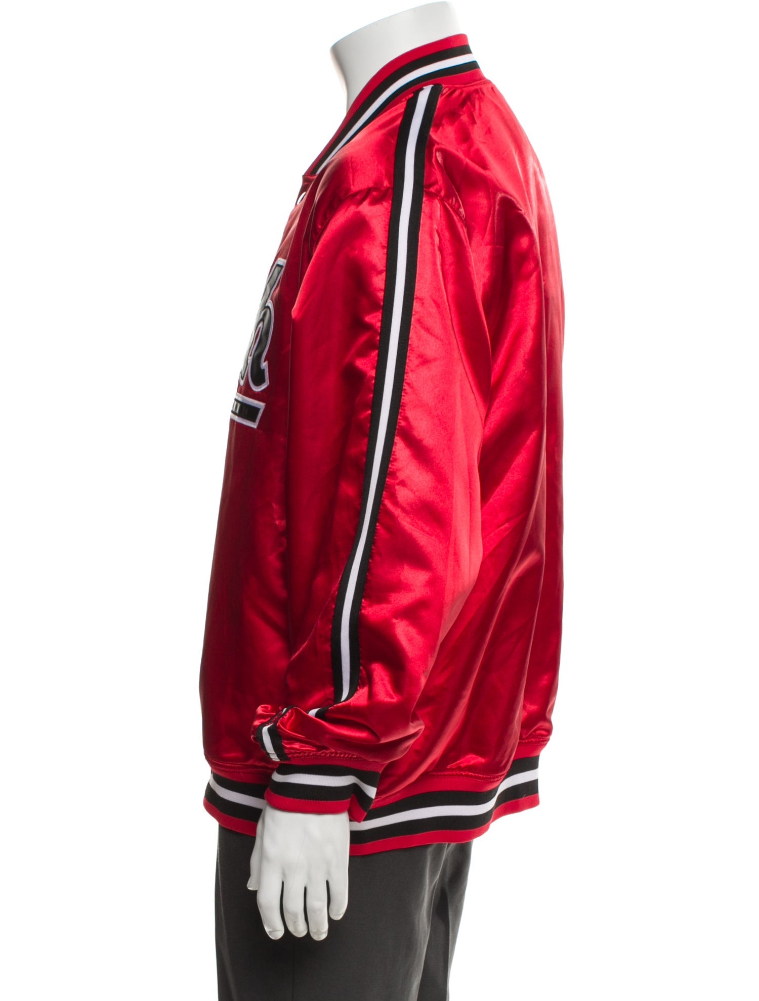 KITH x Mitchell & Ness Striped Varsity Jacket