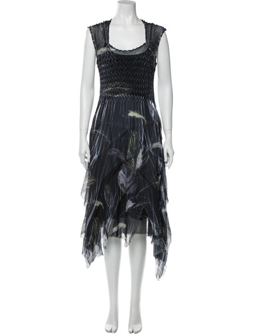 Komarov Printed Long Dress Black