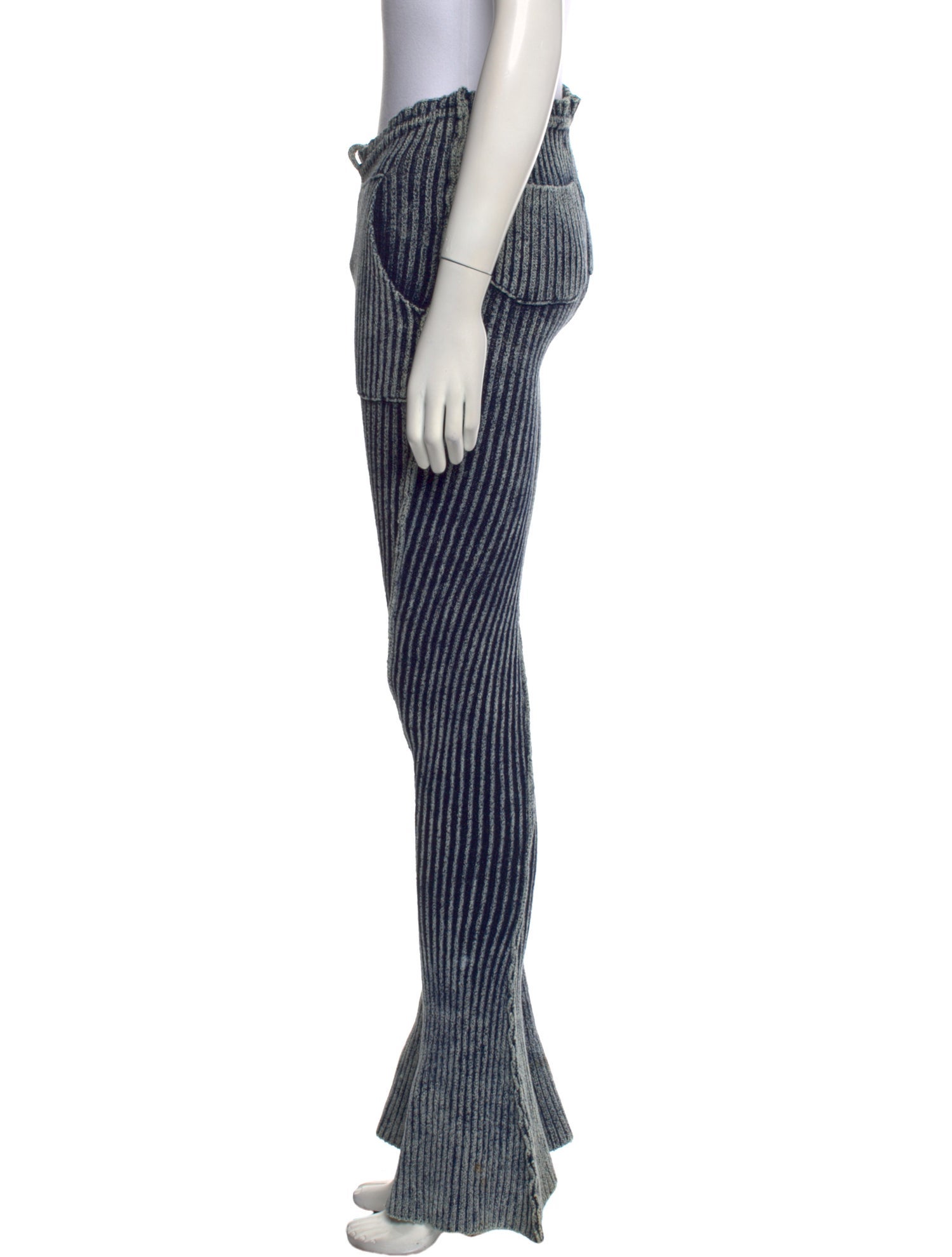 Knorts Denim Knitwear Striped Wide Leg Pants