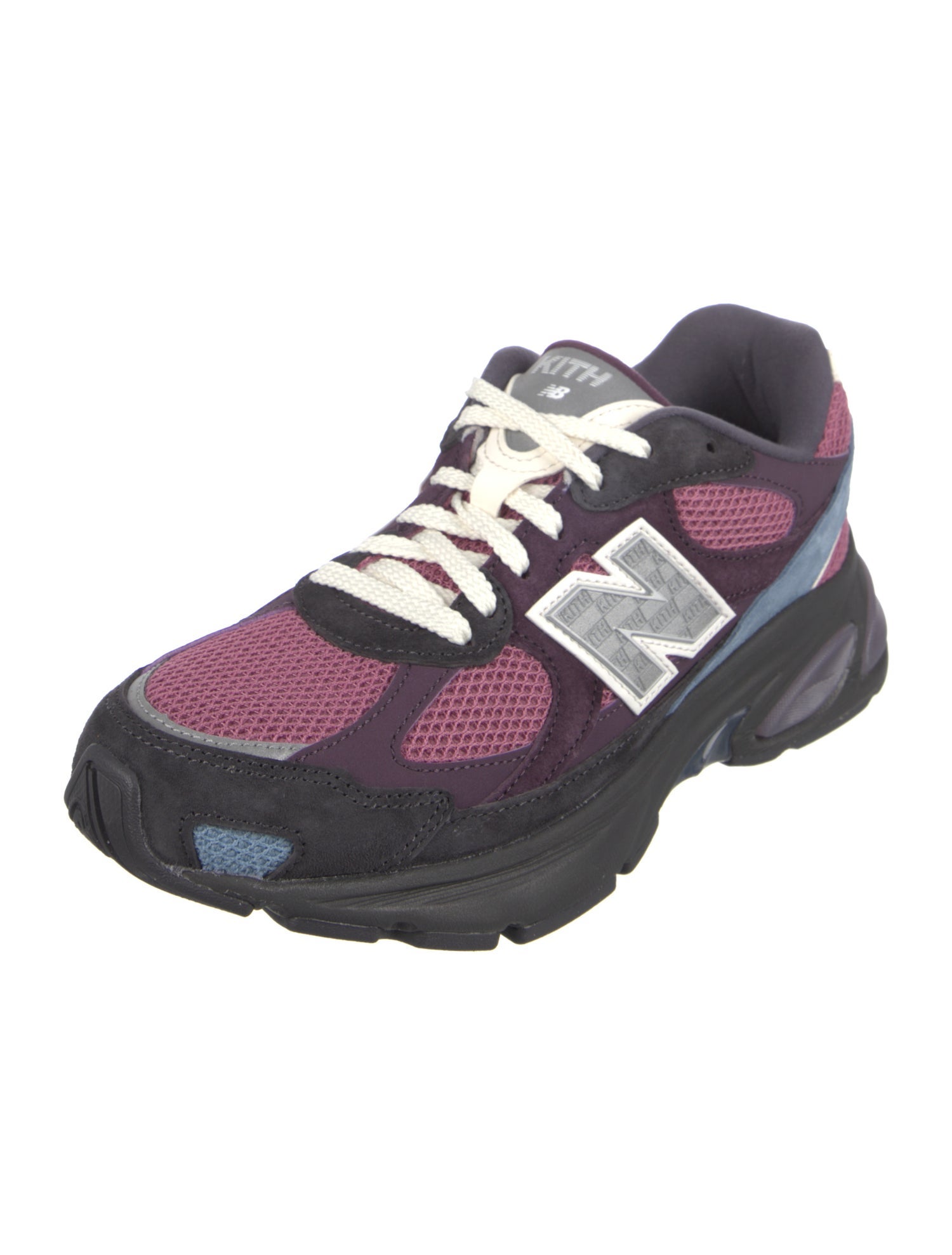 KITH x New Balance Suede Colorblock Pattern Athletic Sneakers