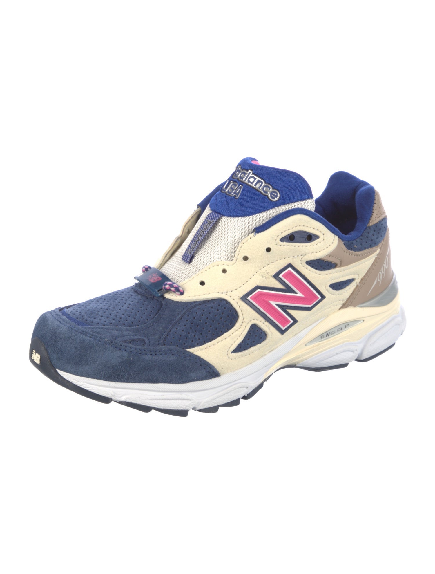 KITH x New Balance Suede Colorblock Pattern Sneakers