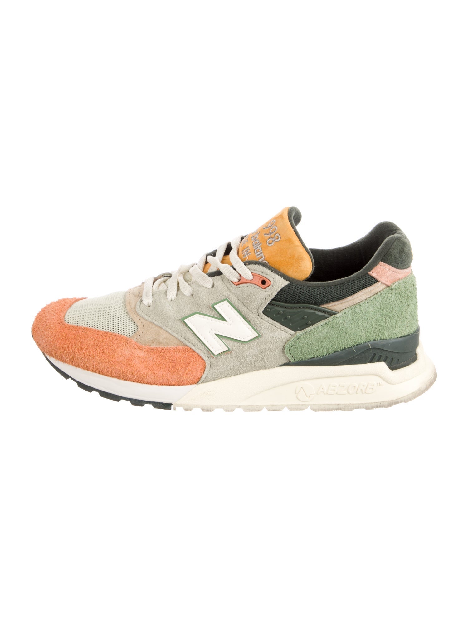 KITH x New Balance Suede Colorblock Pattern Athletic Sneakers