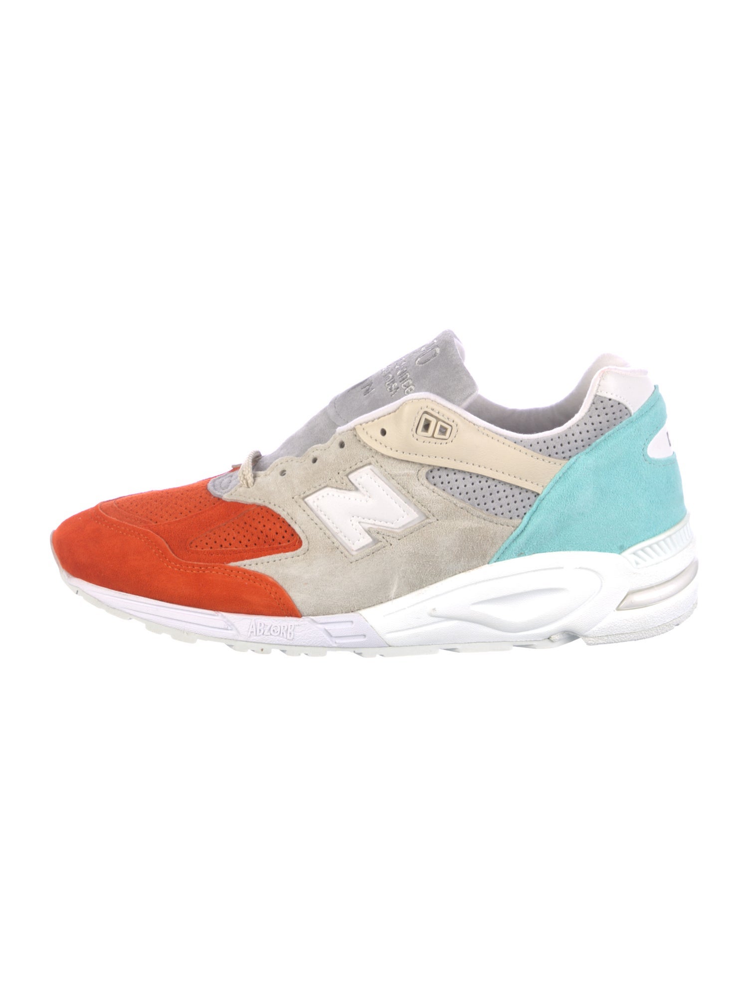 KITH x New Balance Suede Colorblock Pattern Athletic Sneakers