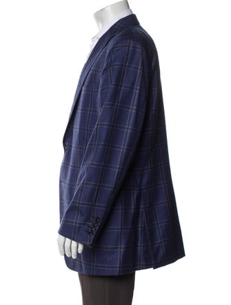 KNOTSTANDARD Wool Plaid Print Blazer