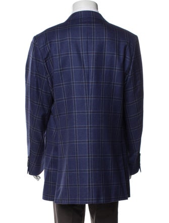 KNOTSTANDARD Wool Plaid Print Blazer