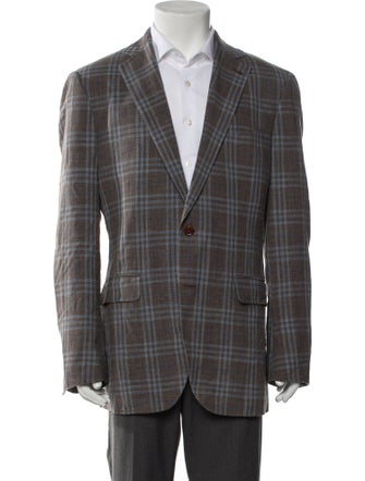 KNOTSTANDARD Wool Plaid Print Coat