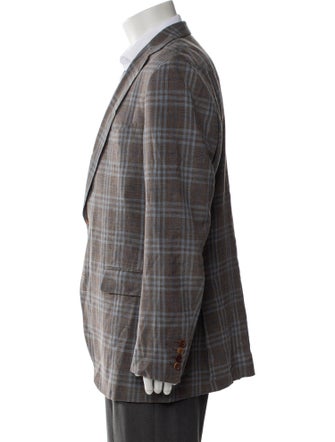 KNOTSTANDARD Wool Plaid Print Coat