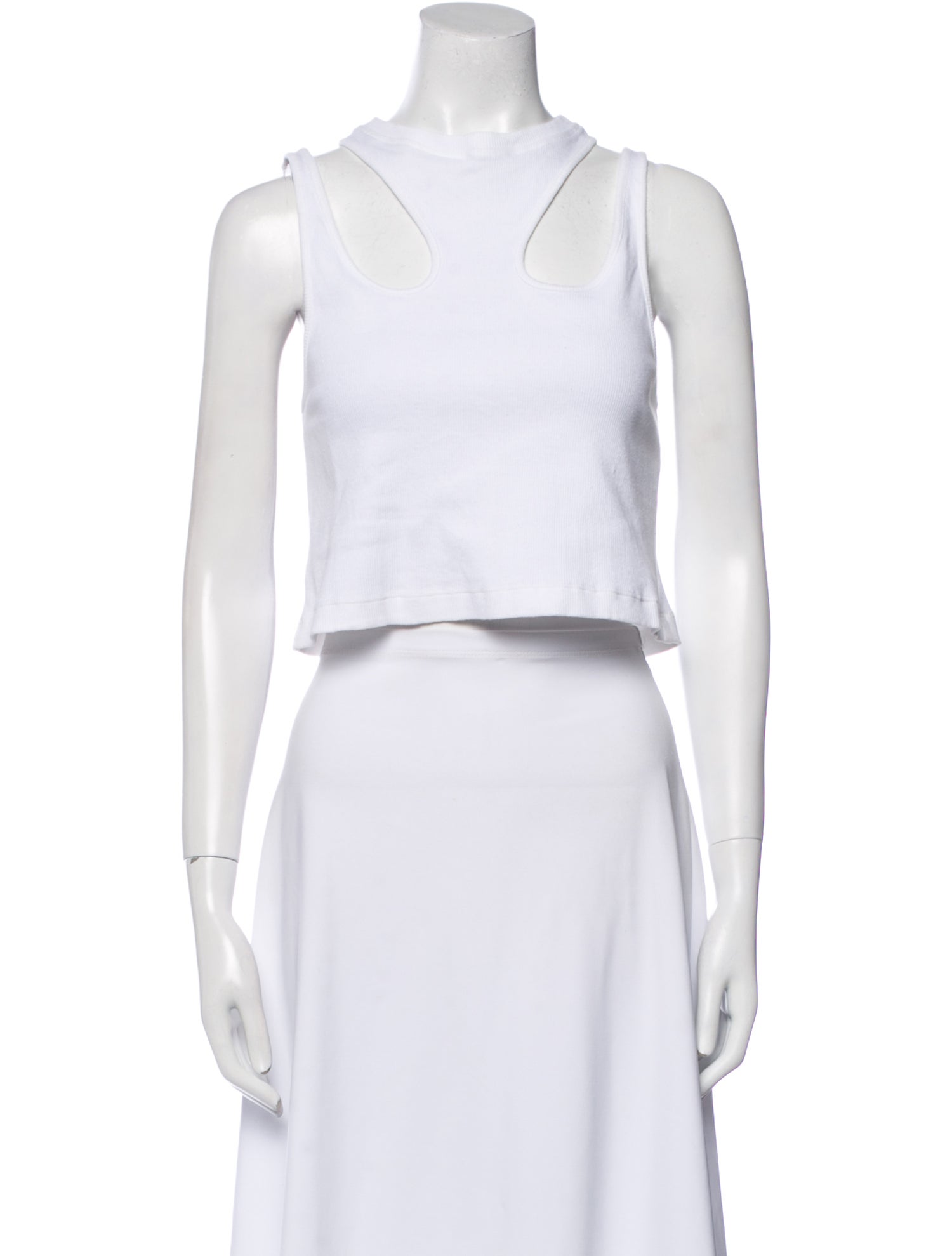k.ngsley Square Neckline Sleeveless Crop Top