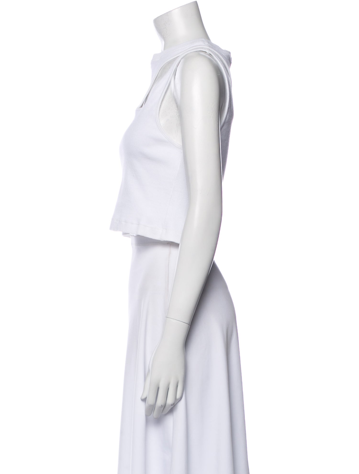 k.ngsley Square Neckline Sleeveless Crop Top