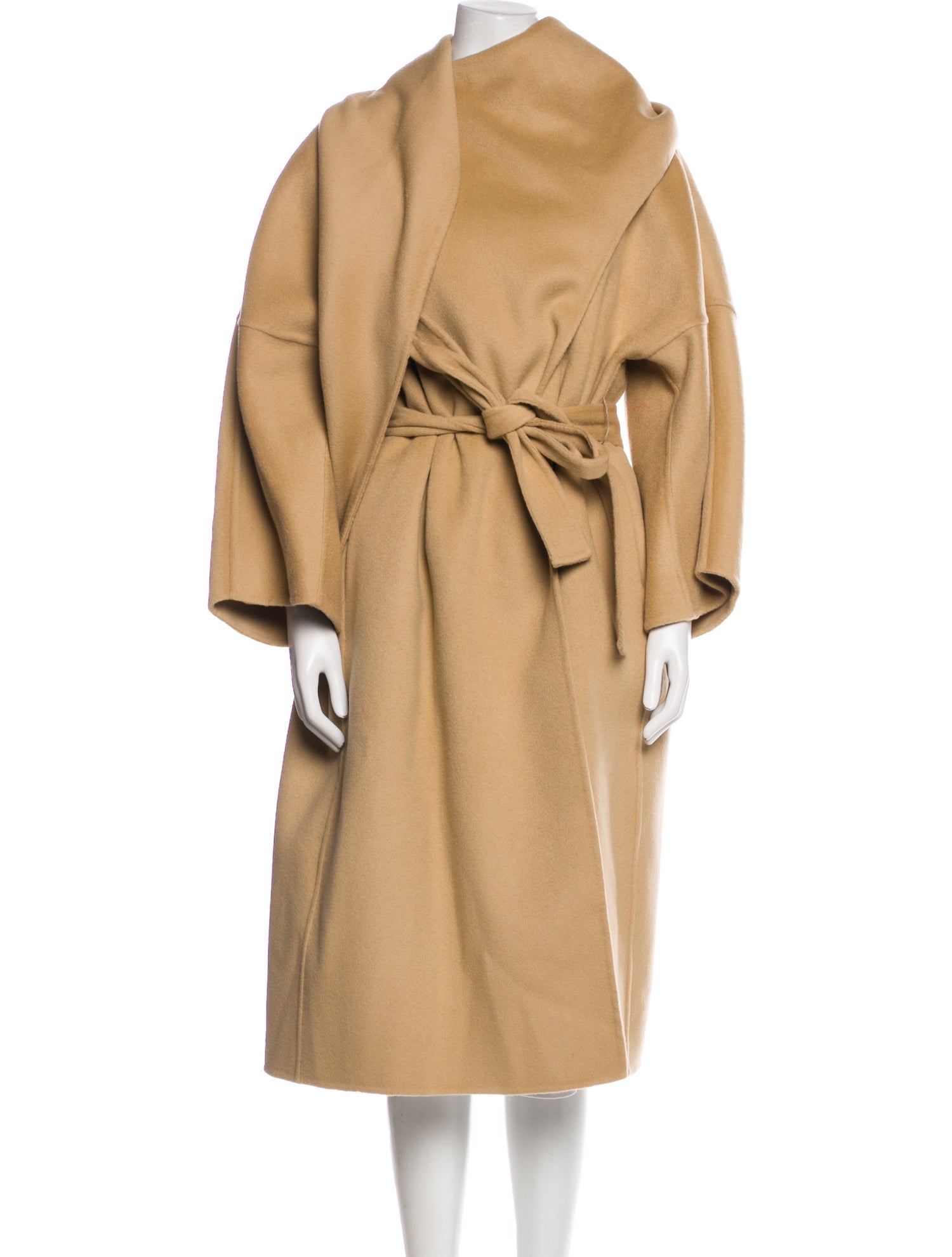 Kindersalmon Wool Faux Fur Coat