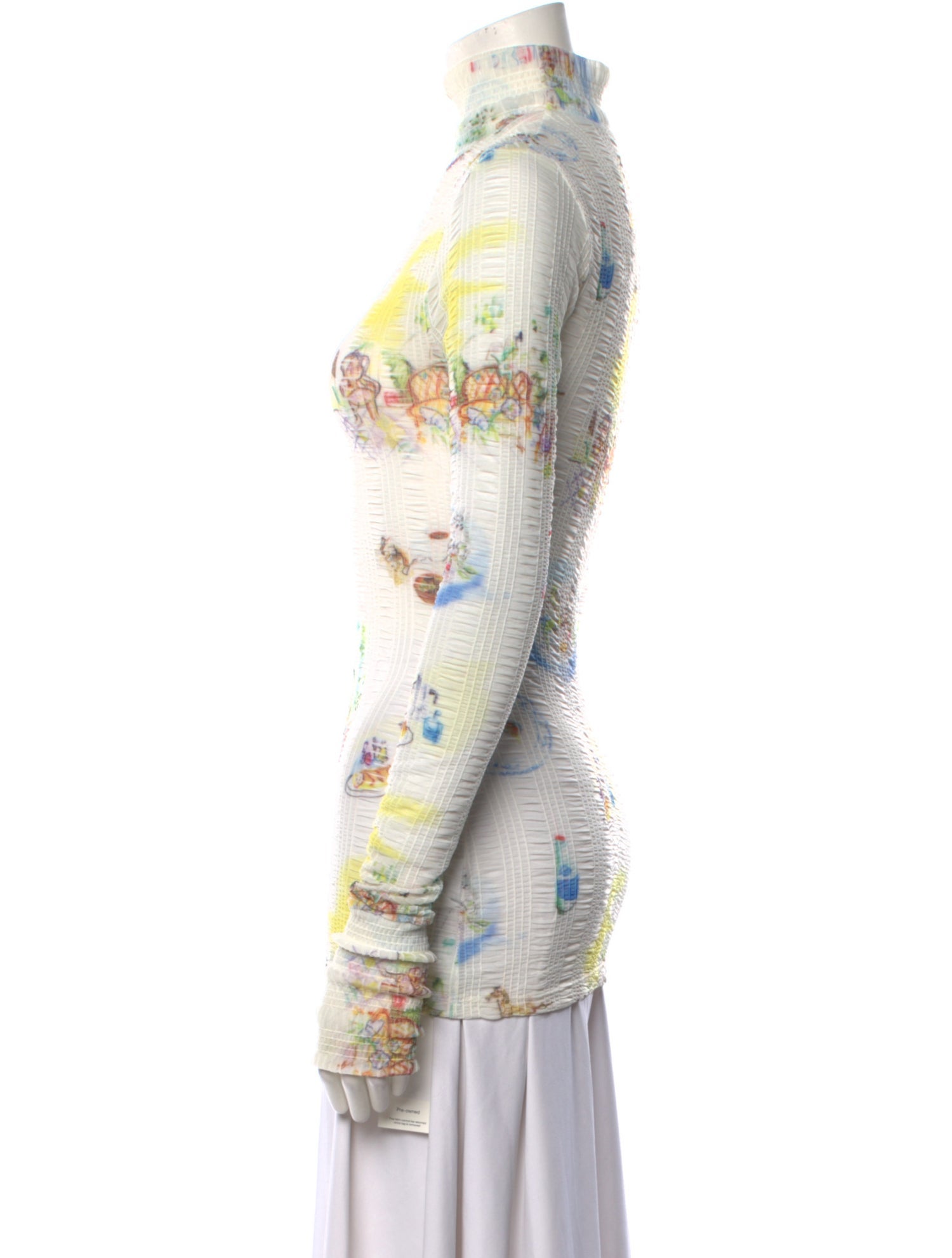 KIJUN Printed Turtleneck Sweatshirt