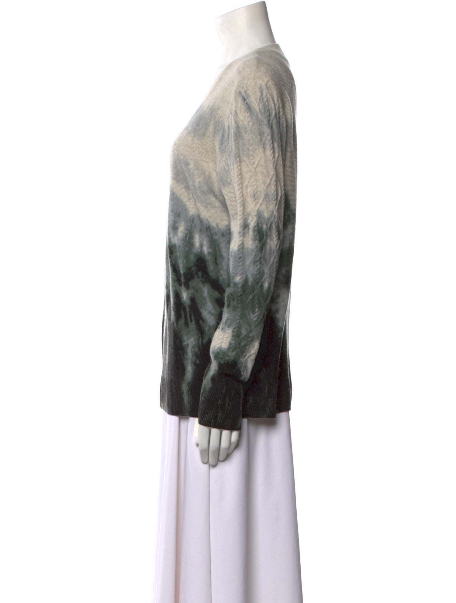 Kokun Cashmere Tie-Dye Print Sweater