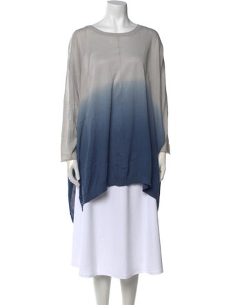 Kokun Tie-Dye Print Scoop Neck Sweater