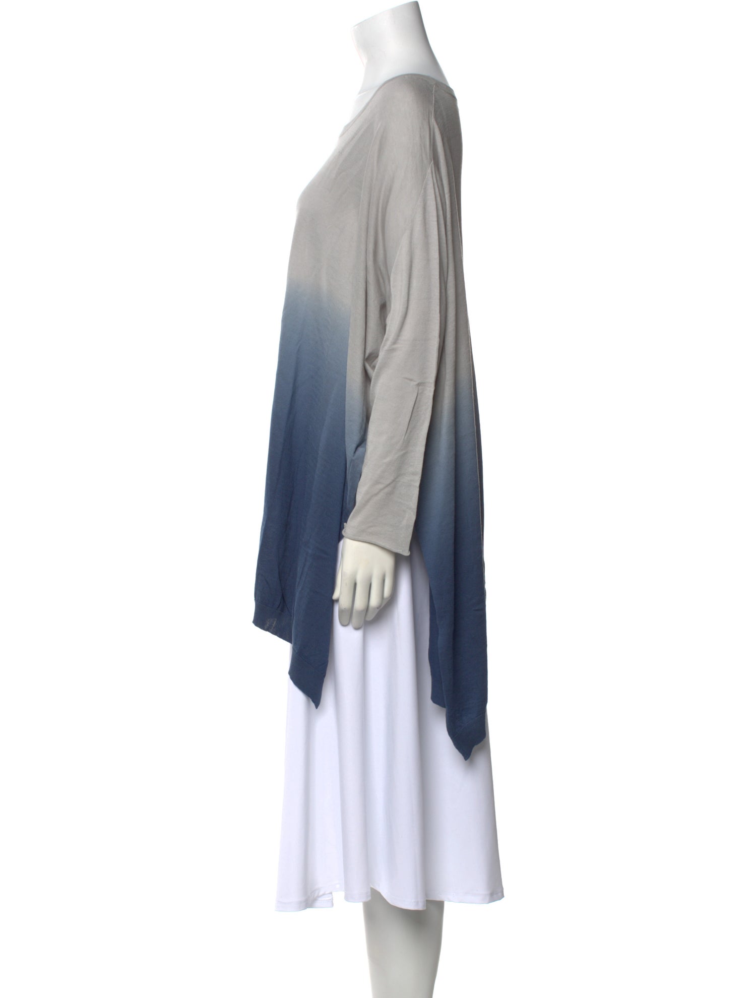 Kokun Tie-Dye Print Scoop Neck Sweater