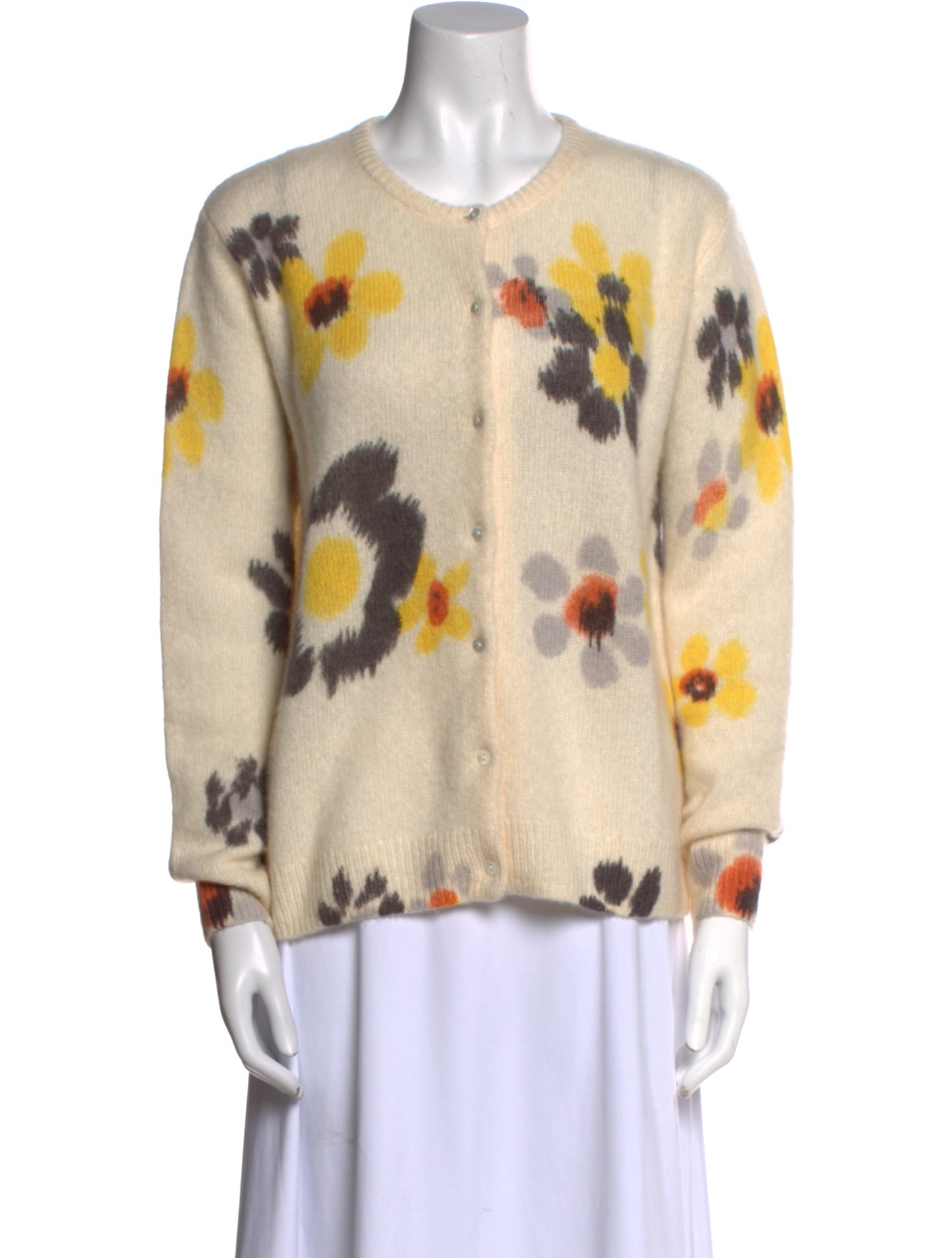 Kokun Cashmere Floral Print Sweater w/ Tags