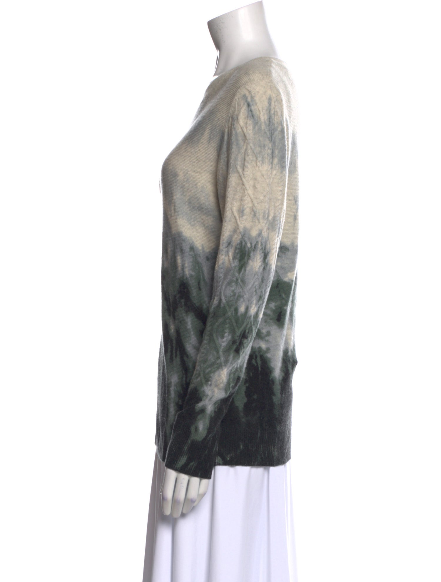 Kokun Cashmere Tie-Dye Print Sweater