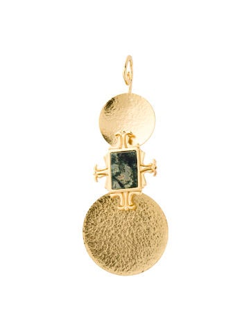 Stephanie Kantis Pendant Necklace Moss Agate Subdued