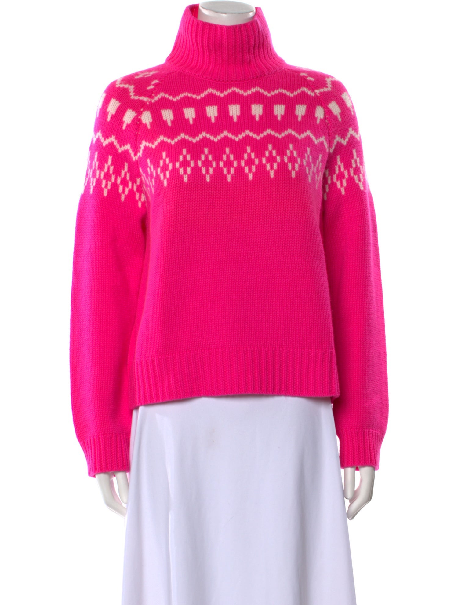 Kujten Cashmere Graphic Print Sweater w/ Tags