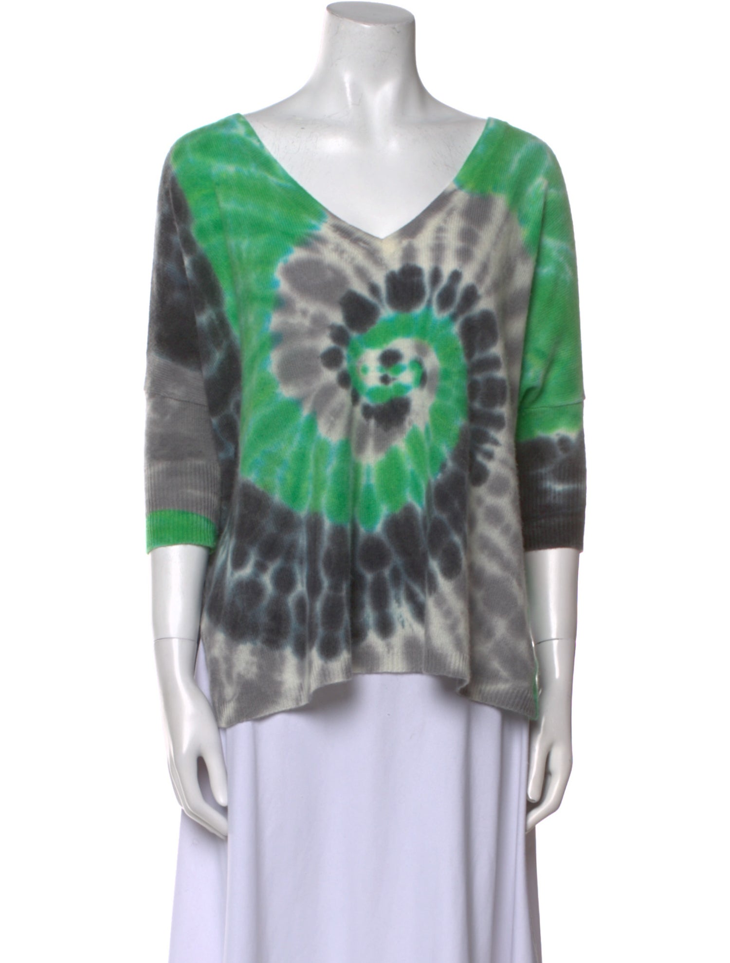 Kujten Cashmere Tie-Dye Print Sweater