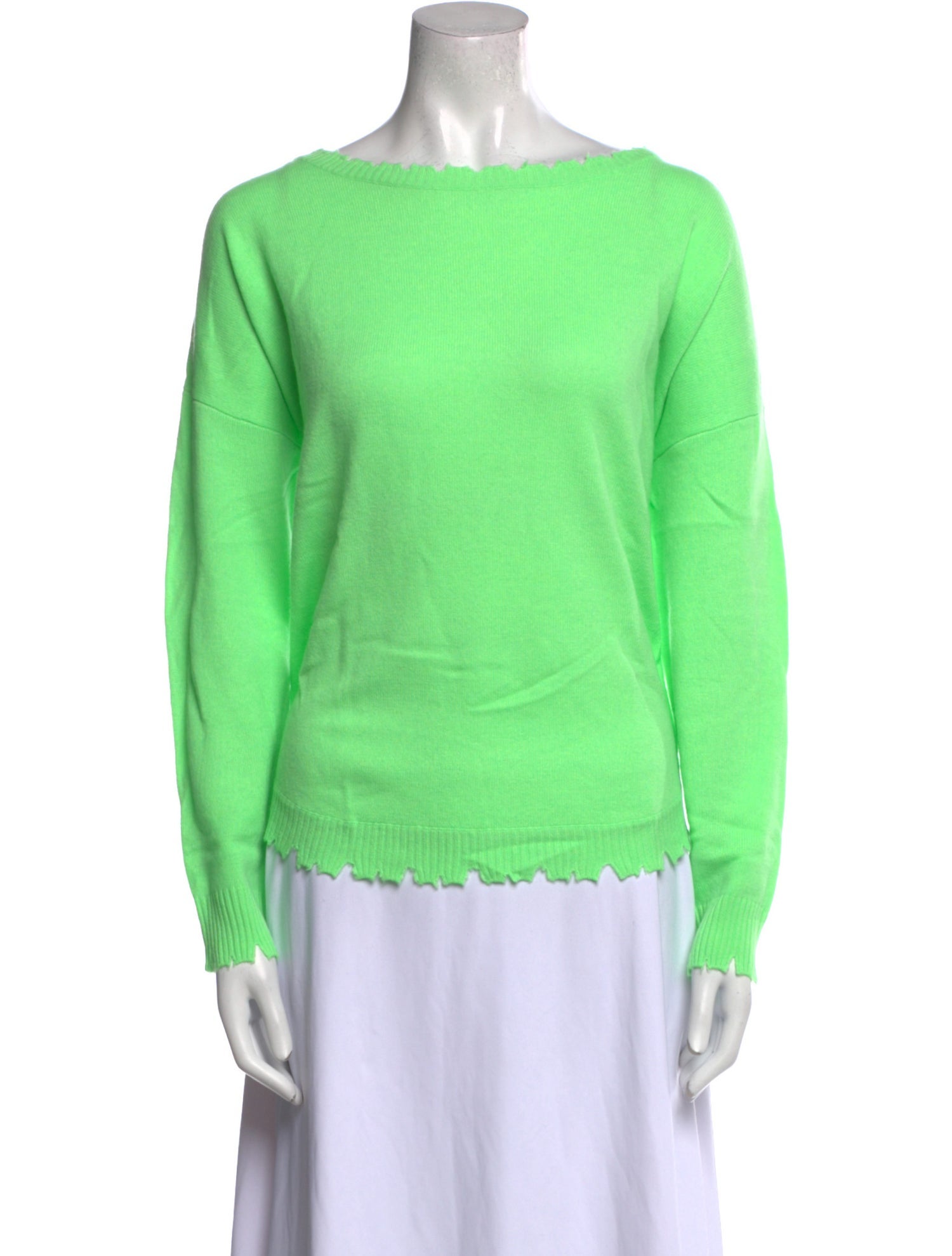 Kujten Cashmere Bateau Neckline Sweatshirt