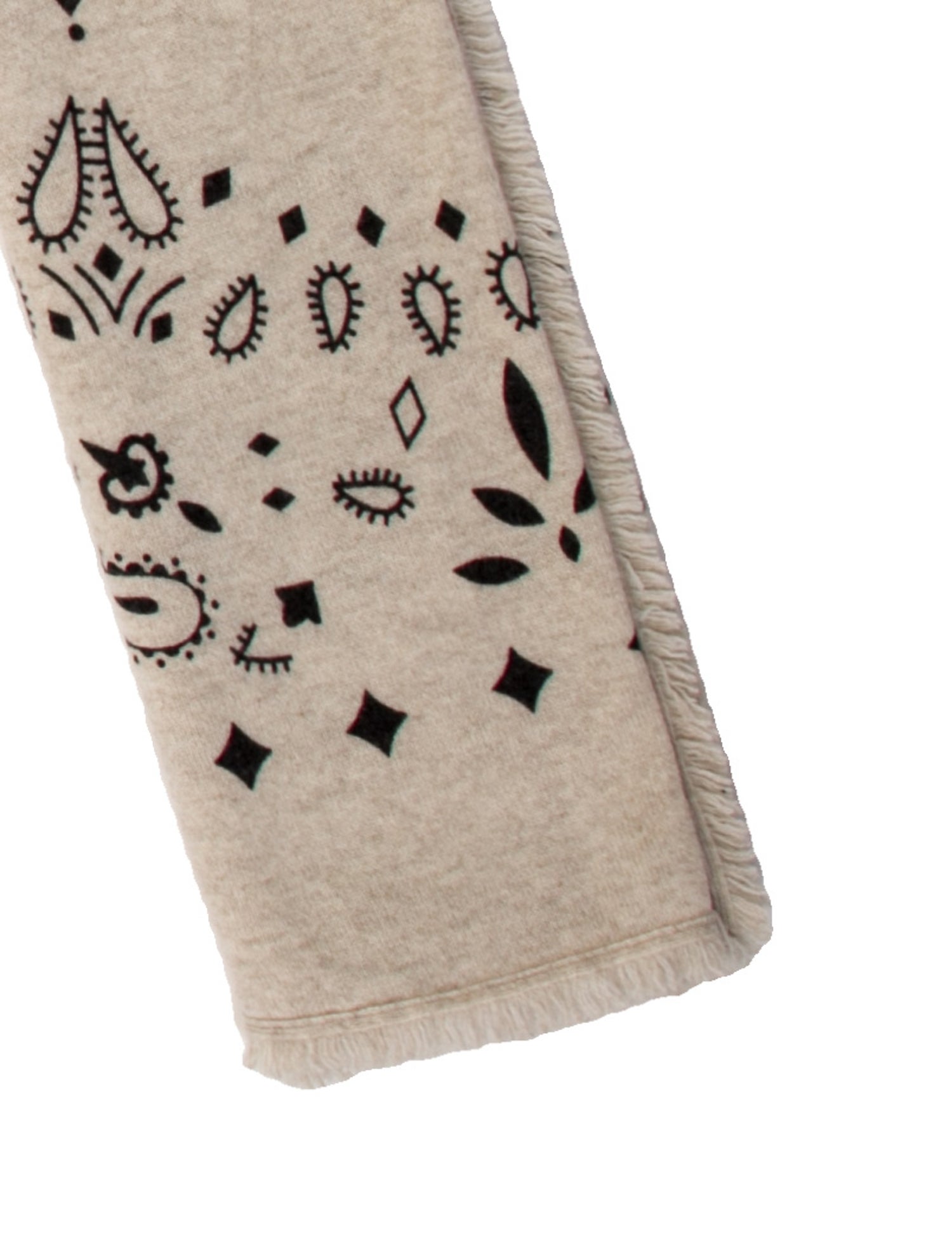 Kujten Cashmere Paisley Print Scarf