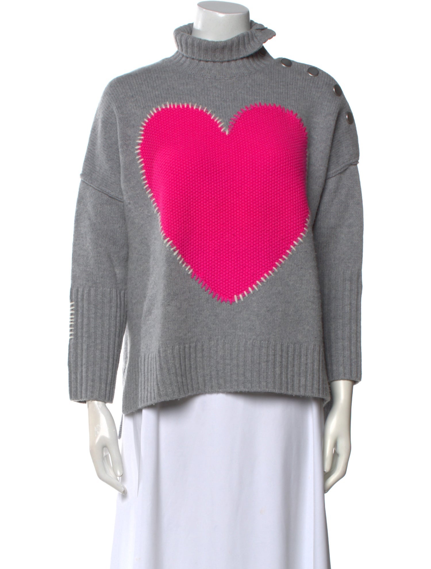 Kujten Cashmere Graphic Print Sweater