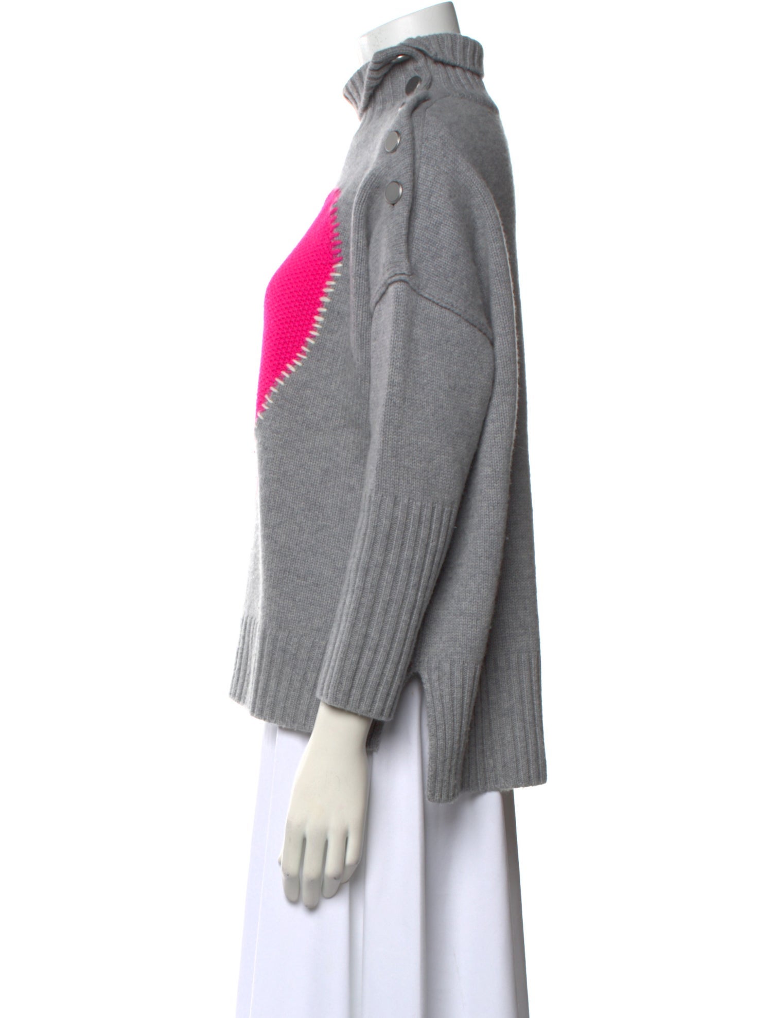 Kujten Cashmere Graphic Print Sweater