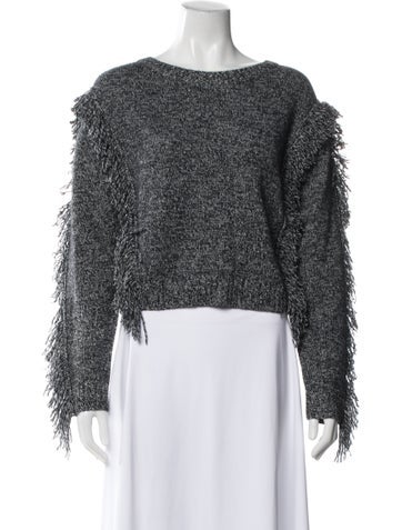 Pre-owned Kujten Cashmere Bateau Neckline Sweater W/ Tags In Gray