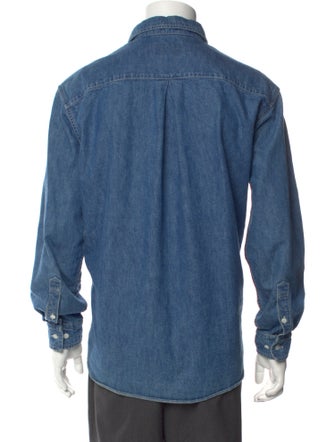 Kuon Striped Long Sleeve Denim Shirt