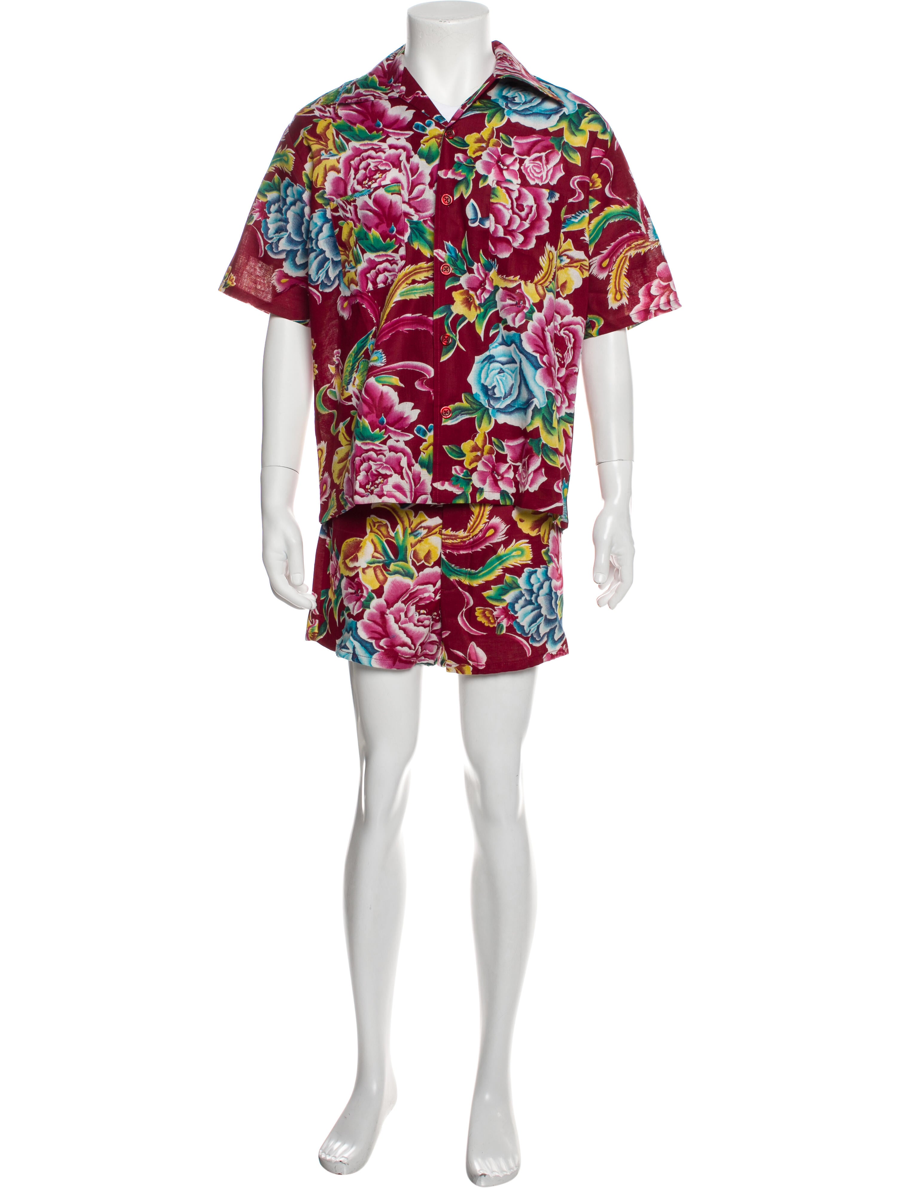 Keni Valenti Vintage Floral Print Pajama Set